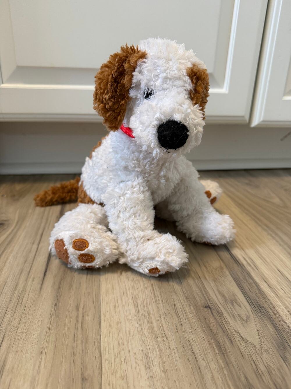 Kohls Cares Raggedy Ann Puppy Dog Plush Andy Rags Floppy White Brown Collar 12"